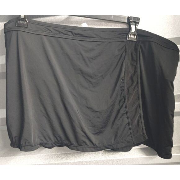 Liz Claiborne Swim Skirt XXL 2X NWOT Black Mesh Panel - Picture 1 of 5